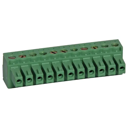 11 Way.
Screw Terminal Plugs
Rated 8A at 150V.
Cable hole entry size up to 1.5mm2 or 28-16AWG.