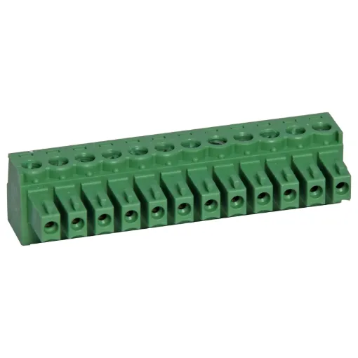 12 Way.
Screw Terminal Plugs
Rated 8A at 150V.
Cable hole entry size up to 1.5mm2 or 28-16AWG.