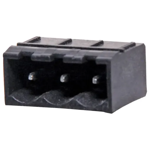 Constructed from high temperature plastic suitable for reflow soldering. 

Vertical Mount Boxed
Rated 10A at 300V
PCB pin diameter 1.2mm.