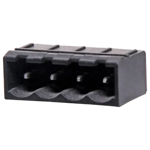 Constructed from high temperature plastic suitable for reflow soldering. 

Vertical Mount Boxed
Rated 10A at 300V
PCB pin diameter 1.2mm.