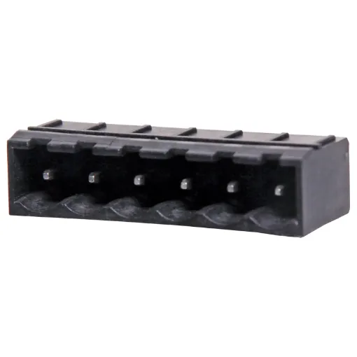 Constructed from high temperature plastic suitable for reflow soldering. 

Vertical Mount Boxed
Rated 10A at 300V
PCB pin diameter 1.2mm.