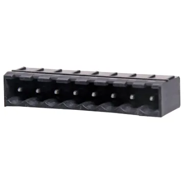 Constructed from high temperature plastic suitable for reflow soldering. 

Vertical Mount Boxed
Rated 10A at 300V
PCB pin diameter 1.2mm.