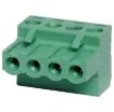 Screw terminal plugs with rising clamp type terminals.
4 Way.
Rated 10A at 300V.
Cable hole entry size up to 4mm2 or 12AWG.