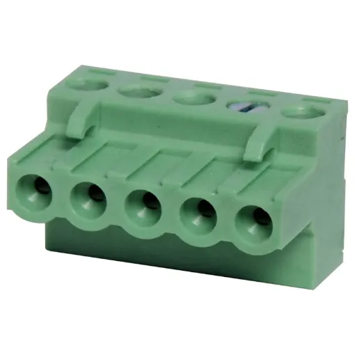Screw terminal plugs with rising clamp type terminals.
5 Way.
Rated 10A at 300V.
Cable hole entry size up to 4mm2 or 12AWG.