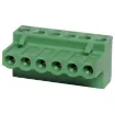 Screw terminal plugs with rising clamp type terminals.
6 Way.
Rated 10A at 300V.
Cable hole entry size up to 4mm2 or 12AWG.