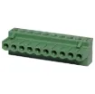 Screw terminal plugs with rising clamp type terminals.
10 Way.
Rated 10A at 300V.
Cable hole entry size up to 4mm2 or 12AWG.
