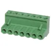 Screw terminal plugs with rising clamp type terminals.
7 Way.
Rated 10A at 300V.
Cable hole entry size up to 4mm2 or 12AWG.