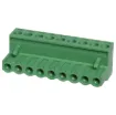 Screw terminal plugs with rising clamp type terminals.
9 Way.
Rated 10A at 300V.
Cable hole entry size up to 4mm2 or 12AWG.