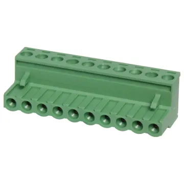 Screw terminal plugs with rising clamp type terminals.
10 Way.
Rated 10A at 300V.
Cable hole entry size up to 4mm2 or 12AWG.