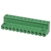 Screw terminal plugs with rising clamp type terminals.
12 Way.
Rated 10A at 300V.
Cable hole entry size up to 4mm2 or 12AWG.
