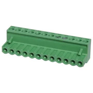 Screw terminal plugs with rising clamp type terminals.
12 Way.
Rated 10A at 300V.
Cable hole entry size up to 4mm2 or 12AWG.
