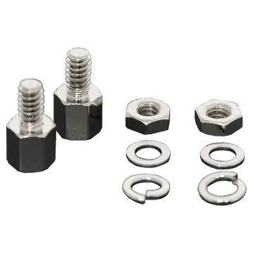 100 sets (200pcs total) of spacer,  nut, split washer, flat washer. Length 8mm. UNC 400 thread.