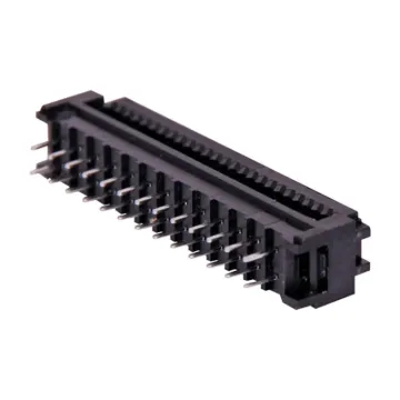 Used for non-removable connection to a PCB. Connector is crimped onto IDC ribbon cable and then is soldered to the PCB.
Twin row, 2.54mm pitch