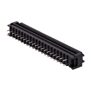 Used for non-removable connection to a PCB. Connector is crimped onto IDC ribbon cable and then is soldered to the PCB.
Twin row, 2.54mm pitch