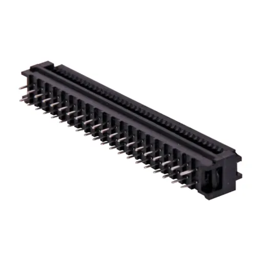 Used for non-removable connection to a PCB. Connector is crimped onto IDC ribbon cable and then is soldered to the PCB.
Twin row, 2.54mm pitch