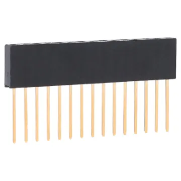 These stackable headers are made to work with the SparkFun Qwiic Shield for Arduino Nano or any comparable shield to connect the shield with a Arduino Nano footprint.