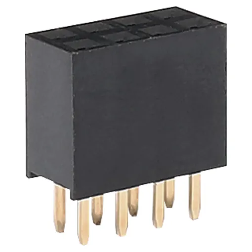 Oupiin 4 way dual row header socket for connection to secondary boards with male headers.