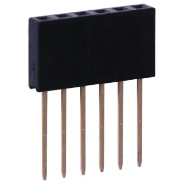 As used with Arduino development boards.
Gold plated contacts. 2.54mm spacing. Height is measurement of plastic surround in mm. 
Oupiin series 2044.