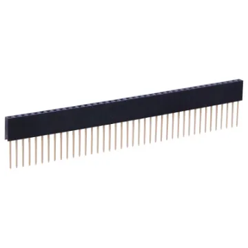 As used with Arduino development boards.
Gold plated contacts. 2.54mm spacing. Height is measurement of plastic surround in mm. 
Oupiin series 2044.