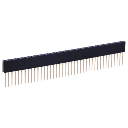 As used with Arduino development boards.
Gold plated contacts. 2.54mm spacing. Height is measurement of plastic surround in mm. 
Oupiin series 2044.