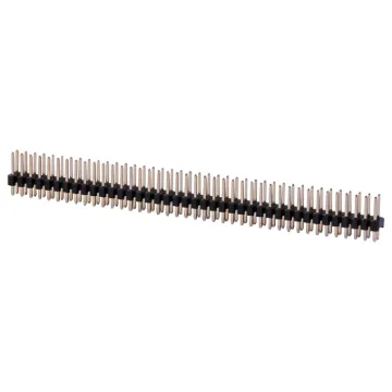 Single and dual row models available in straight or 90 pin types. Both have 2.54mm pin spacing. Gold Plated Contacts