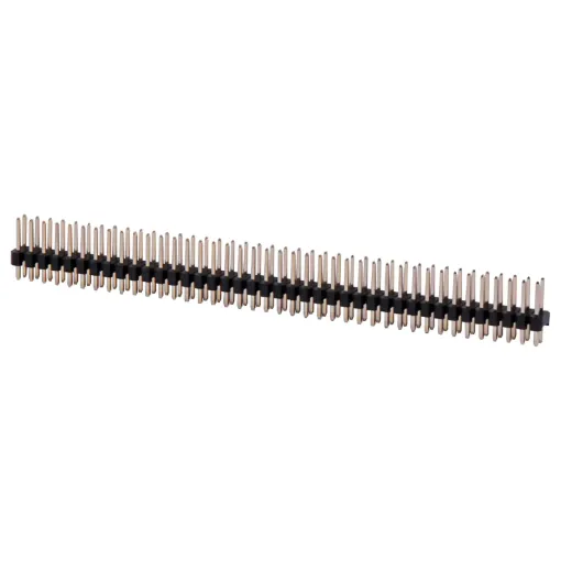 Single and dual row models available in straight or 90 pin types. Both have 2.54mm pin spacing. Gold Plated Contacts