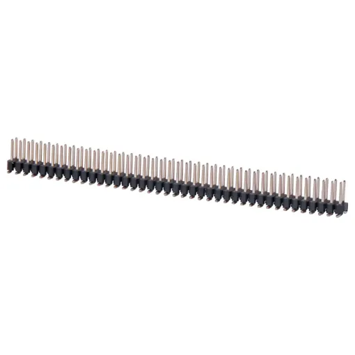 Dual row model available with SMD pins. Both have 2.54mm pin spacing. Gold Plated Contacts