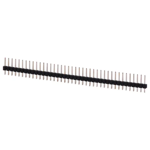 Single and dual row models available in straight or 90 pin types. Both have 2.54mm pin spacing. Gold Plated Contacts