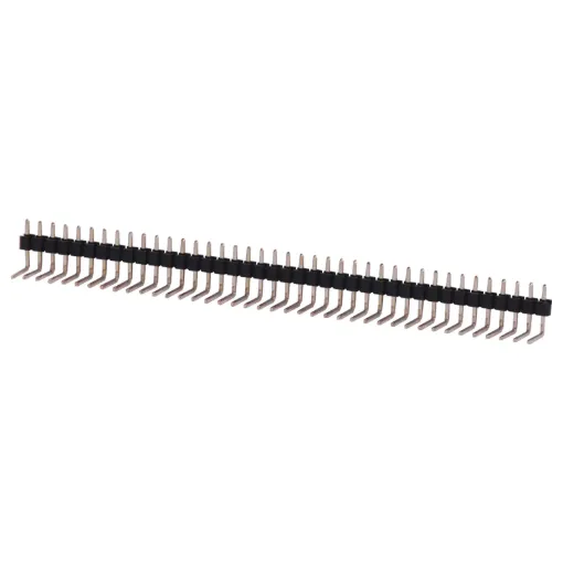 Single and dual row models available in straight or 90 deg. pin types. Both have 2.54mm pin spacing. Gold Plated Contacts