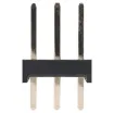 3 row PCB header strip with standard 2.54mm spacing, gold plated contacts and 40 pins per row.