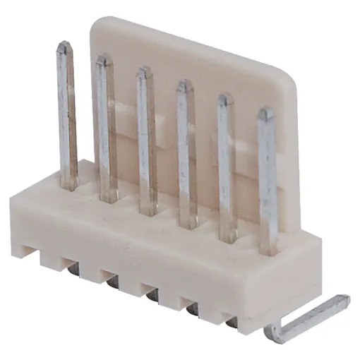 6 Way.
PCB Mount.
90° Pins.
Rated at 3A.