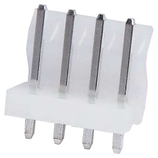 4 Way.
PCB Mount.
Straight Pin Header.
3.96mm Spacing.
Rated at 7A.
Includes Crimp Pins.