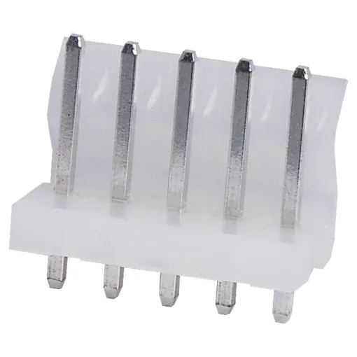 5 Way.
PCB Mount.
Straight Pin Header.
3.96mm Spacing.
Rated at 7A.
Includes Crimp Pins.