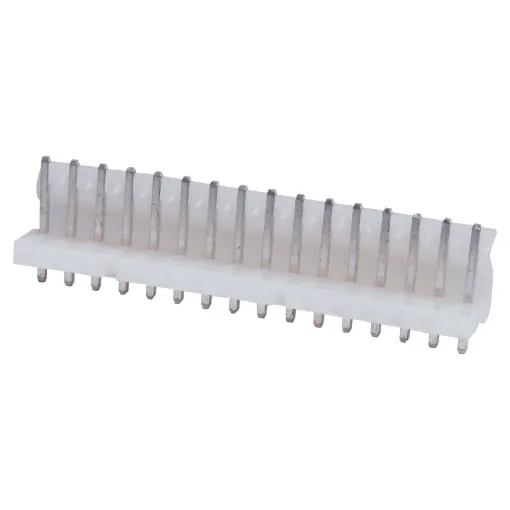 16 Way.
PCB Mount.
Straight Pin Header.
3.96mm Spacing.
Rated at 7A.
Includes Crimp Pins.