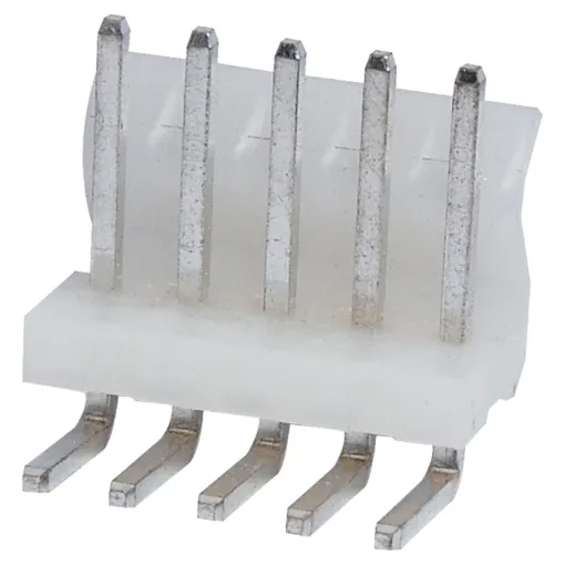 5 Way.
PCB Mount.
90 Deg. Pin Header.
3.96mm Spacing.
Rated at 7A.
Includes Crimp Pins.
