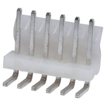 6 Way.
PCB Mount.
90 Deg. Pin Header.
3.96mm Spacing.
Rated at 7A.
Includes Crimp Pins.