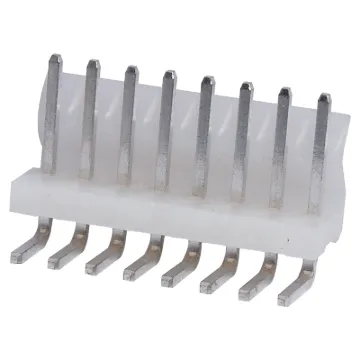 8 Way.
PCB Mount.
90 Deg. Pin Header.
3.96mm Spacing.
Rated at 7A.
Includes Crimp Pins.