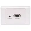 Wallplate fitted with with a HD9 female VGA connector and 3.5mm audio.