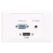 Flylead Wallplate fitted with VGA, 3.5mm audio &amp HDMI.