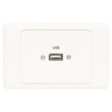 Flylead Wallplate fitted with USB 2.0 connection Type A.