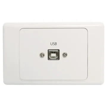 USB Type B wallplate Rear is fitted with 150mm fly lead and USB Type A plug for easy connection.