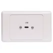 Flylead wallplate fitted with USB Type C.