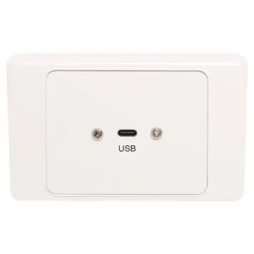 Flylead wallplate fitted with USB Type C.