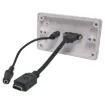 Flylead Wallplate fitted with HDMI high speed with Ethernet (1.4) connection and 3.5mm stereo.