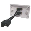 Dual HDMI wallplate with flylead connections. Fitted with dual HDMI high speed with Ethernet connection.