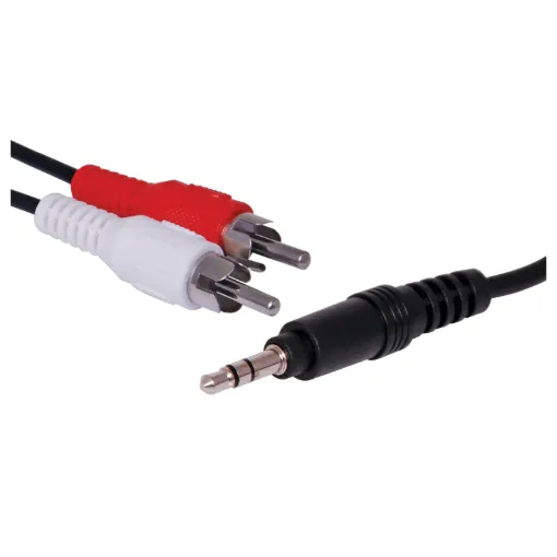 3.5mm Stereo Plug to Dual RCA Male Cable, 3m.
