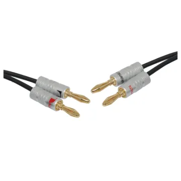A high quality speaker lead fitted with gold plated banana plugs.
