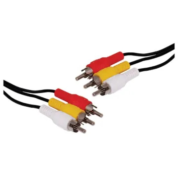 3 RCA Male to 3 RCA Male Composite Cable, 3m.
