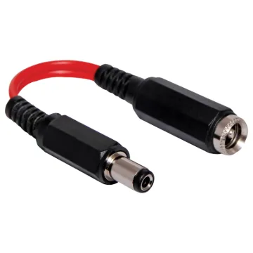 A black 0.1m lead with a 2.5mm plug to 2.5mm socket with the polarity reversed.