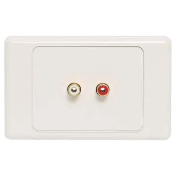 Quality Pro series wall plates with gold plated RCA sockets.